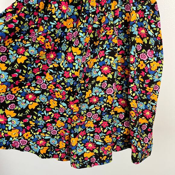 Wild Fable Women's Black Floral Sleeveless Button-Front Romper - Size XS - NWT - Picture 8 of 9